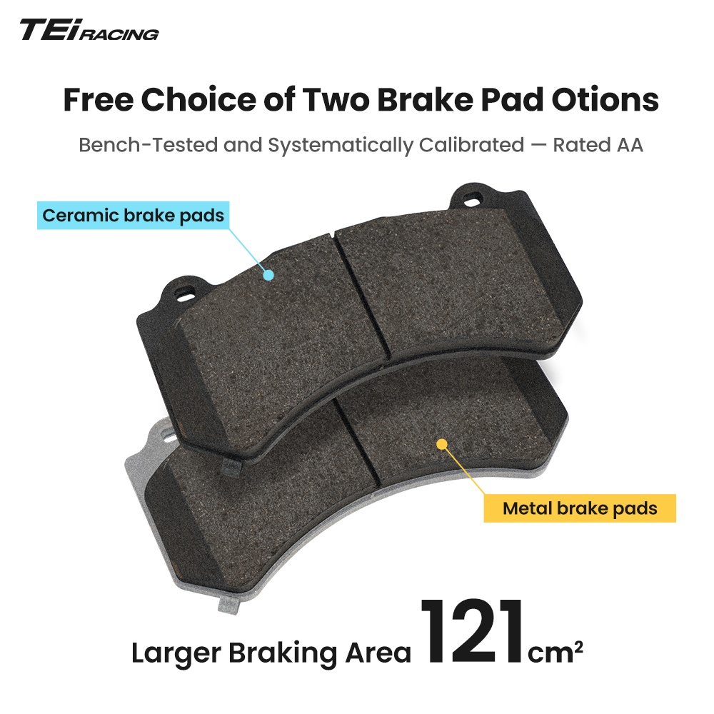 TEI SR8 8 Piston Caliper 400mm/410mm/420mm Rotor Carbon Ceramic Support Brake Disc For Lexus