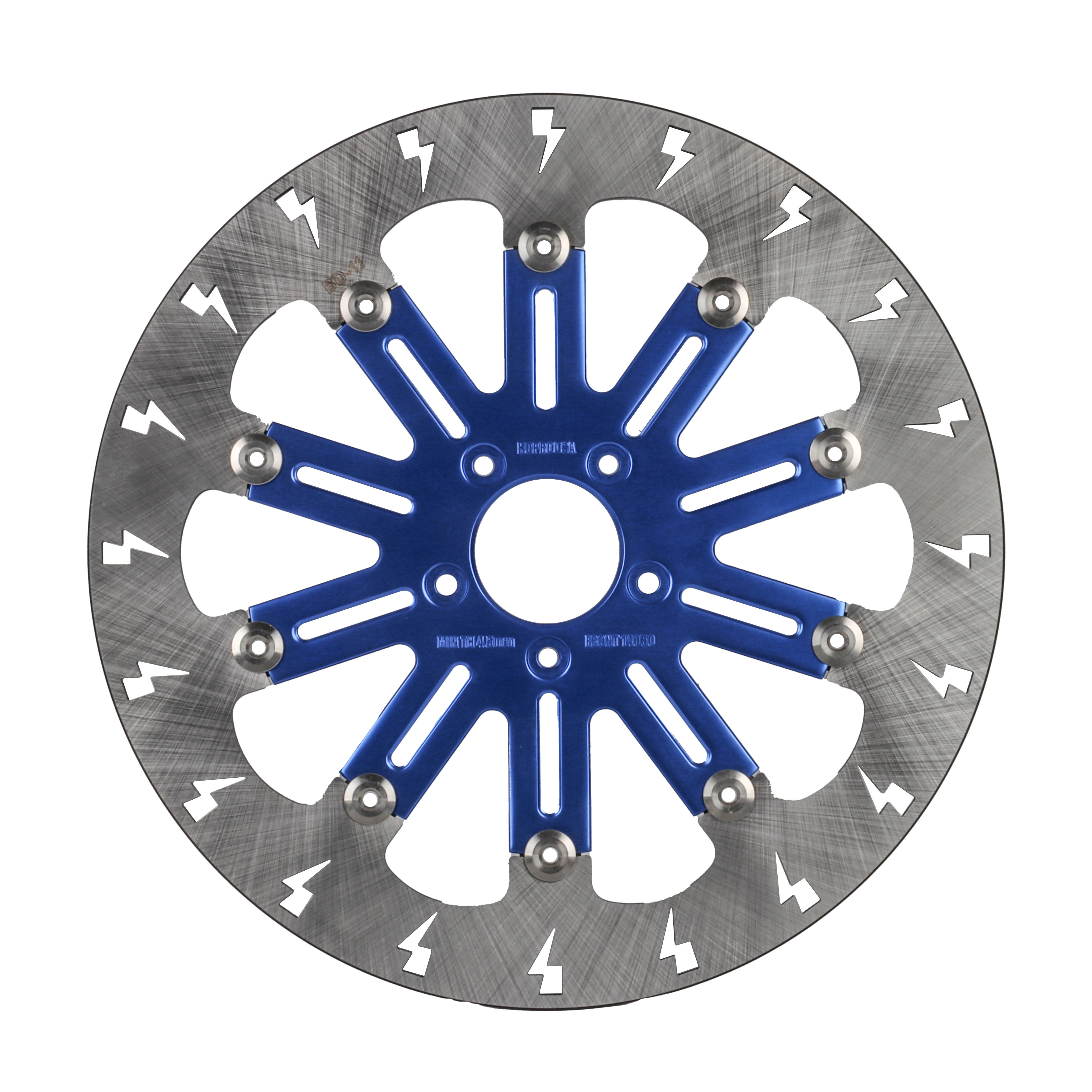 11.8" Front Lightning Style Brake Rotor 420 Stainless Steel Brake Disc for Touring Softail Sportster Dyna