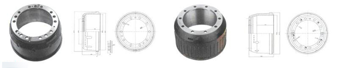 Factory Wholesale Cheap Bpw Brake Drum Rear Steel Customize JXX 1414153 Truck Brake System Trailer Parts