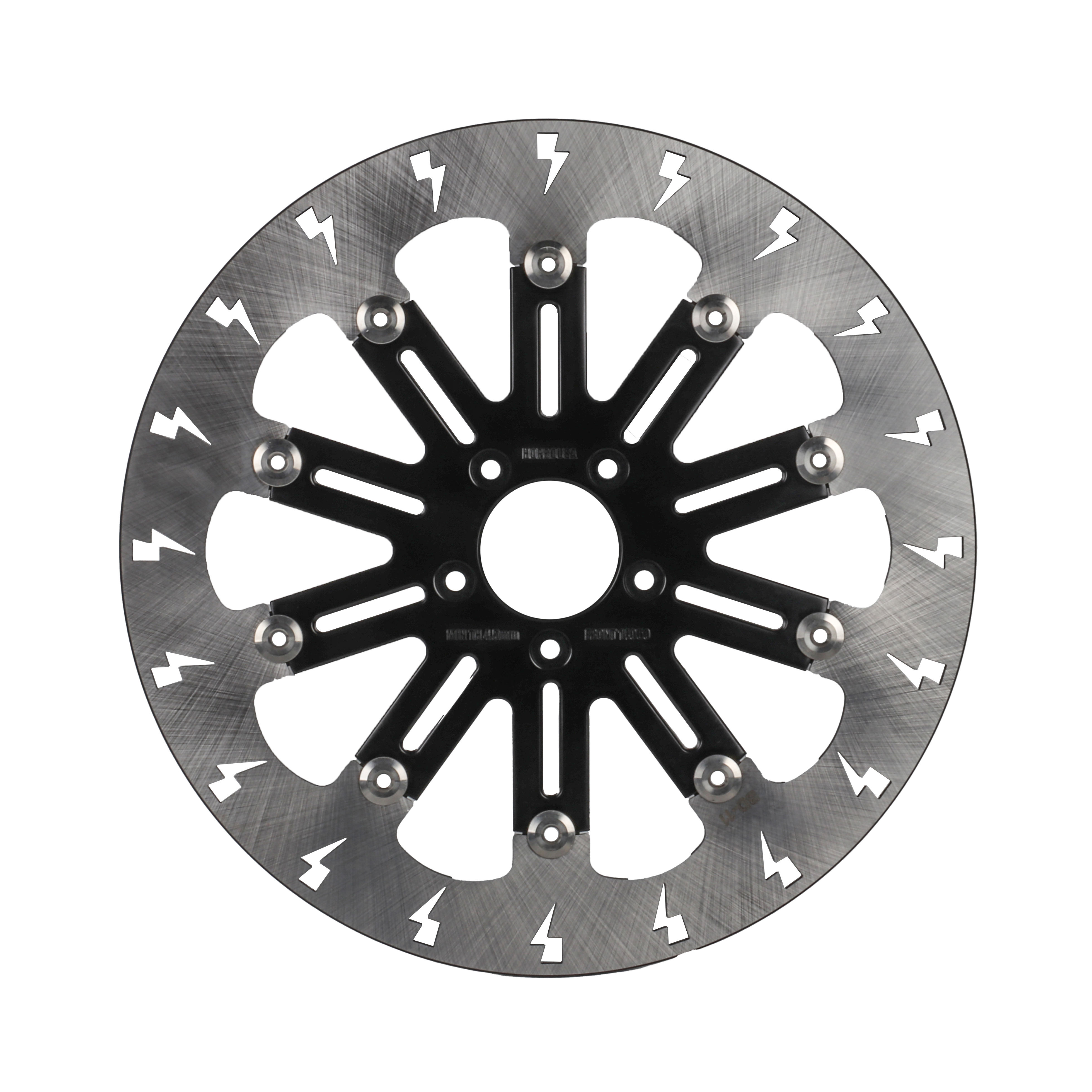 11.8" Front Lightning Style Brake Rotor 420 Stainless Steel Brake Disc for Touring Softail Sportster Dyna
