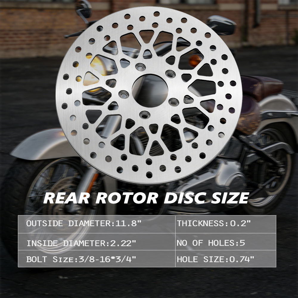 Factory Custom 11.8" Front/Rear for Brake Rotors 2 PCS Stainless Steel 420 New for Electra Glide Road Glide Road King Street