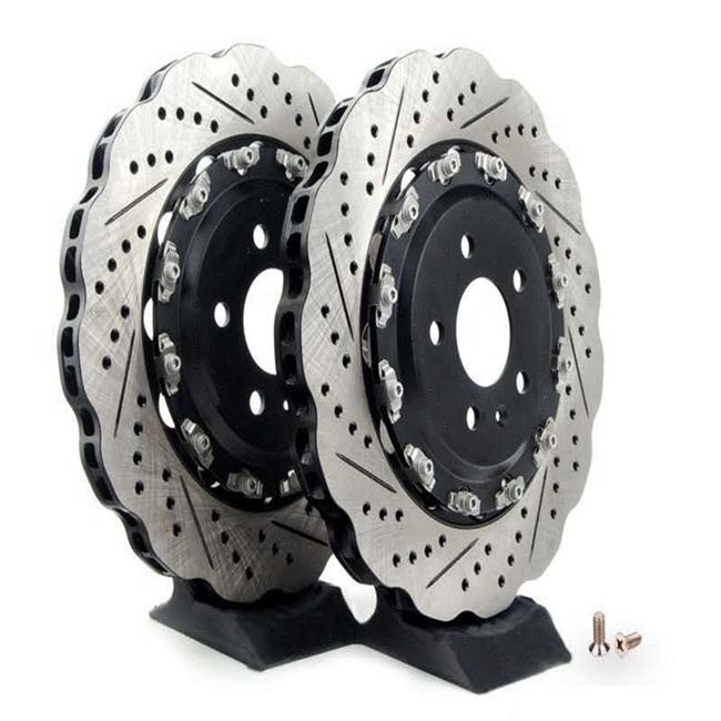 Factory Wavy High-carbon Ceramic Brake Rotors Disc With Bolts
