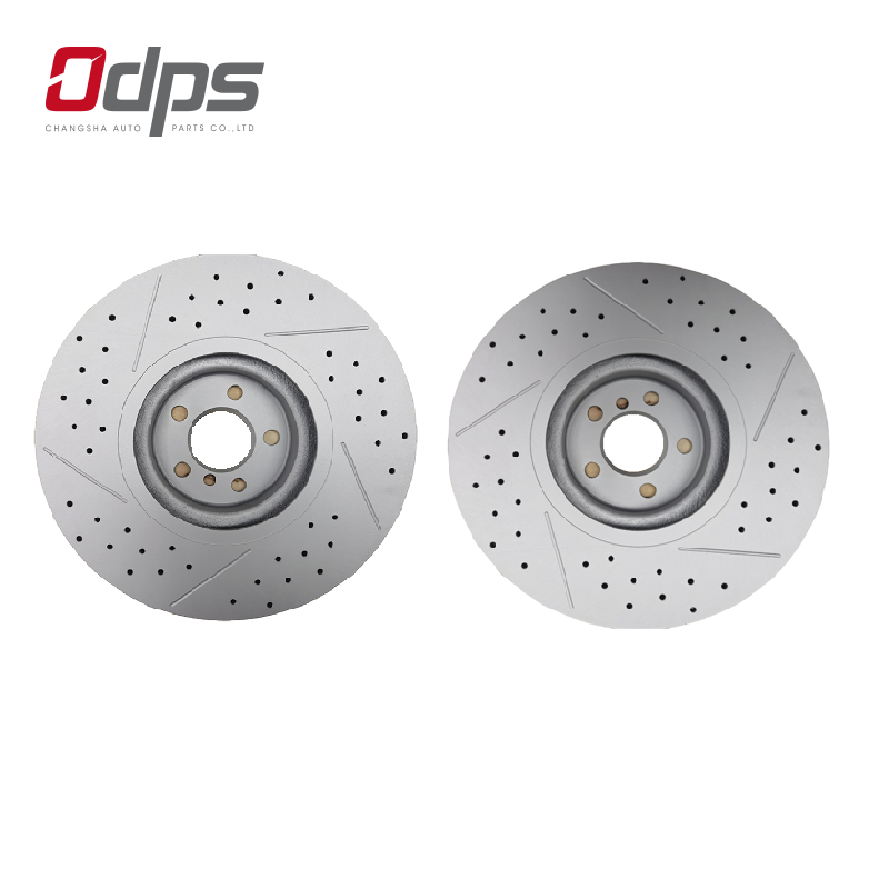 517123X000 Drilled And Slotted Ventilated Front Brake Disc/ Brake Rotor 280mm Shockproof No Dust And Durable For KIA