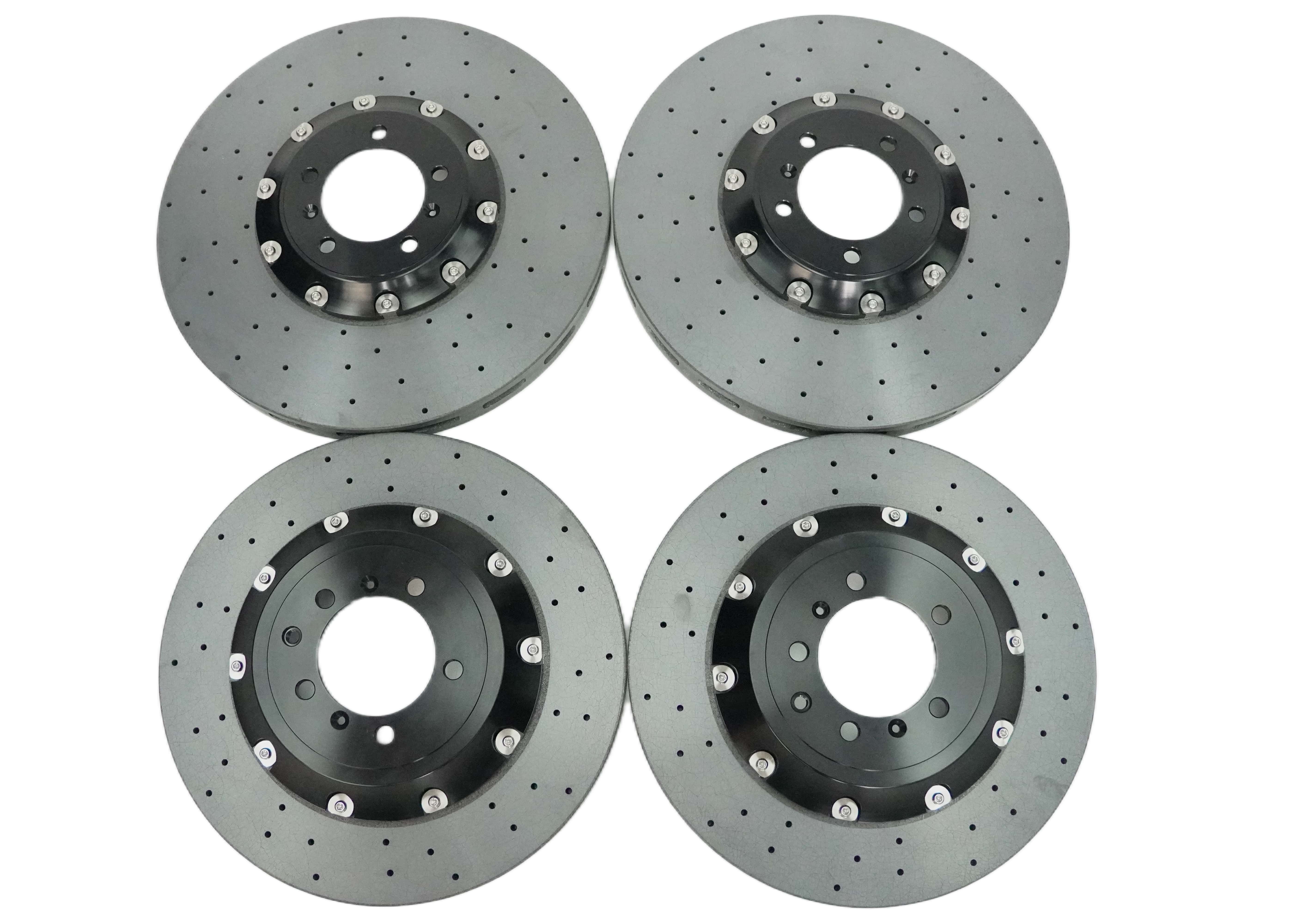 Wholesales Carbon Long Fiber Ceramic Customize Front 400mm Rear 380mm Auto Carbon Fiber Brake Disc Rotor forTesla Model S