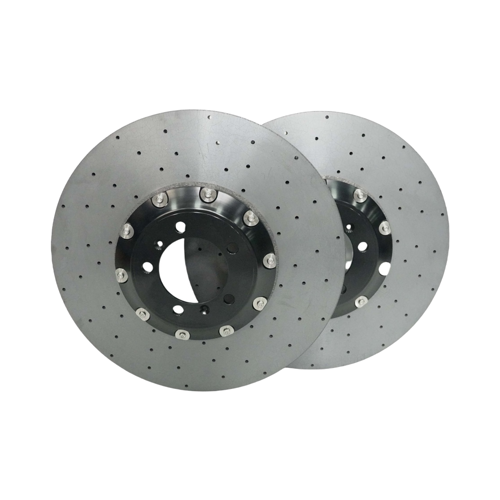 Wholesales Carbon Long Fiber Ceramic Customize Front 400mm Rear 380mm Auto Carbon Fiber Brake Disc Rotor forTesla Model S