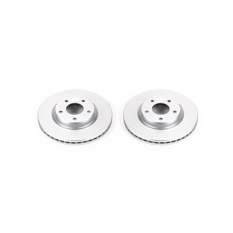 PowerStop GEOMET JBR1558EVC Drilled Slotted Zinc Plated Car Disc Brake Rotor for Nissan 402063TA0A