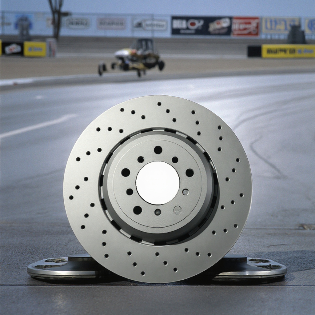 517123X000 Drilled And Slotted Ventilated Front Brake Disc/ Brake Rotor 280mm Shockproof No Dust And Durable For KIA