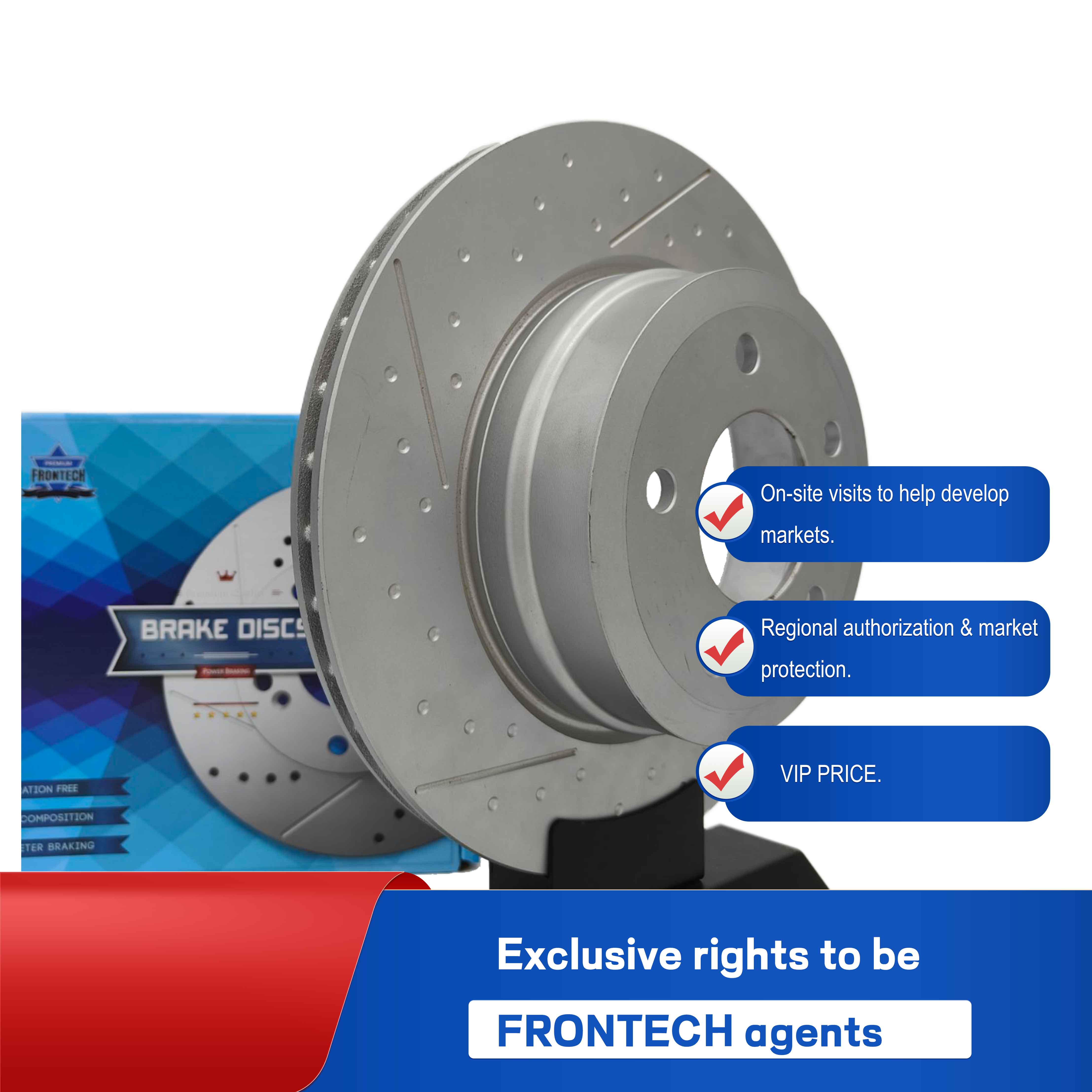 Frontech Brake Rotor 2-piece Floating Brake Disc Auto Brake System Break Disc for Japanese Cars and Korean Cars