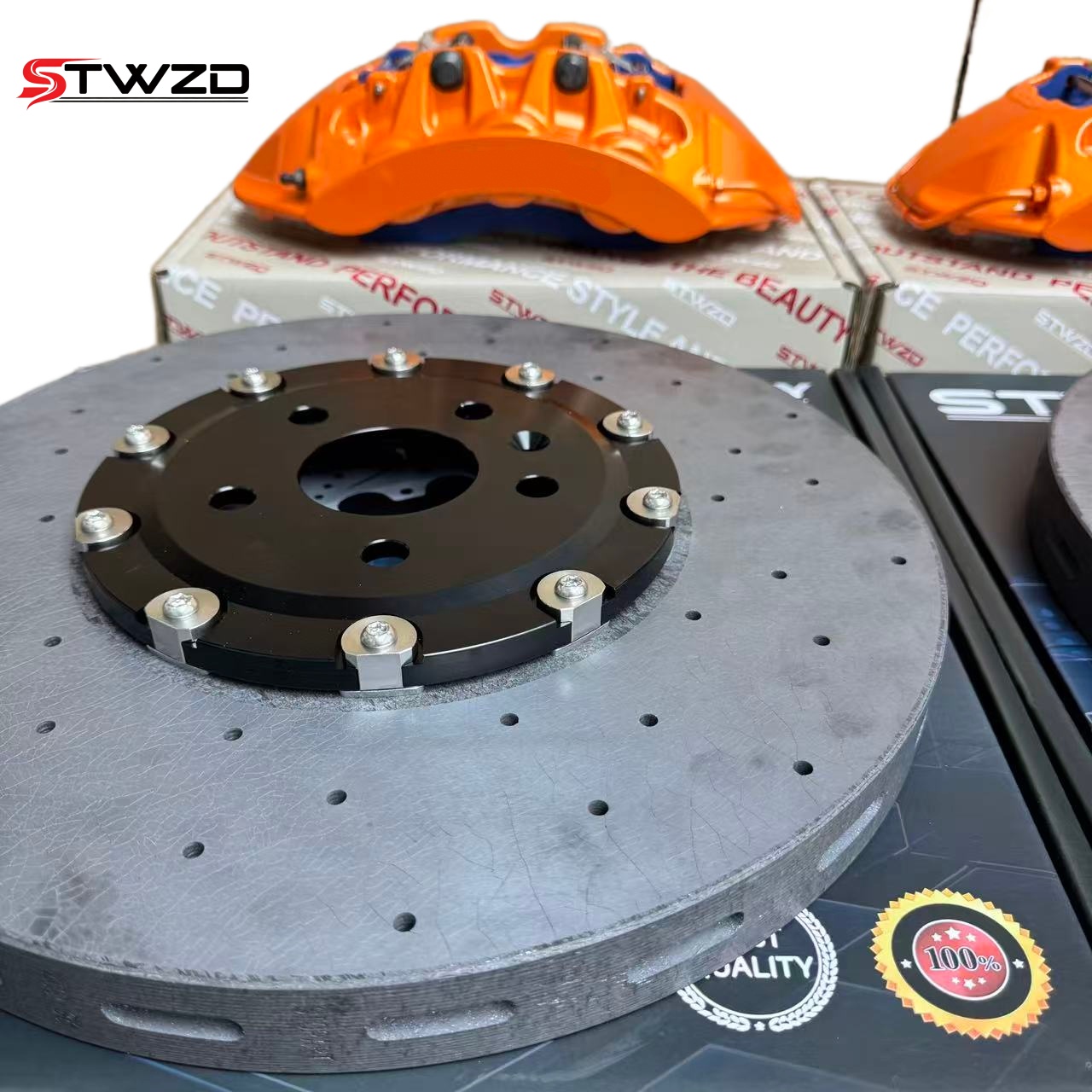 Car Brakes GTR 6 Pot Front Big Brake Upgrade Kit Carbon Ceramic Rotor for Lexus ISF / RCF / GSF GS250 / GS300 / GS350 / GS450h
