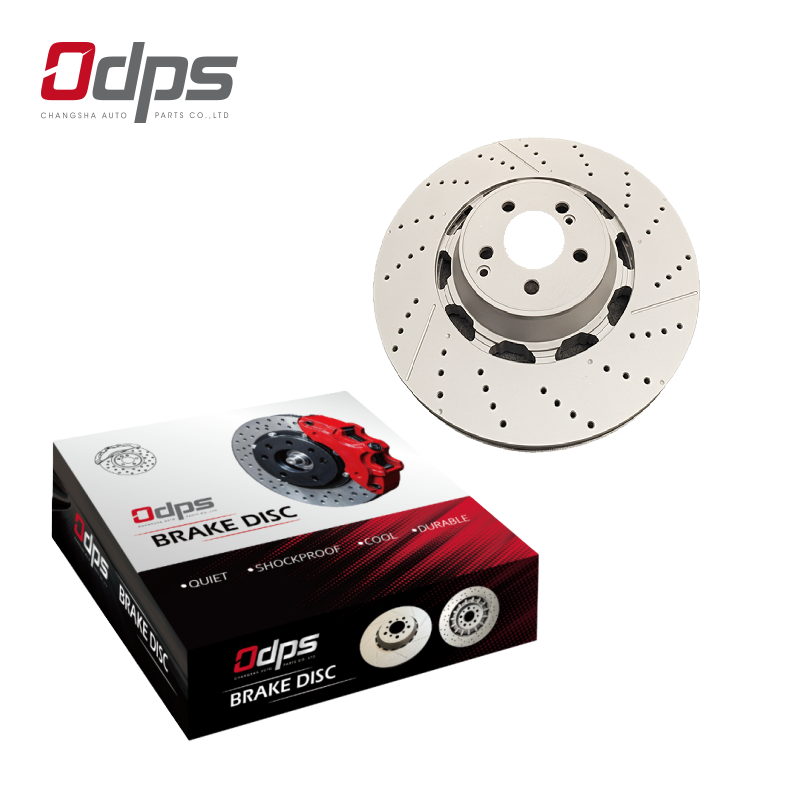 43512-0K090 Drilled And Slotted Ventilated Front Brake Disc/ Brake Rotor 319mm Shockproof No Dust And Durable For TOYOTA