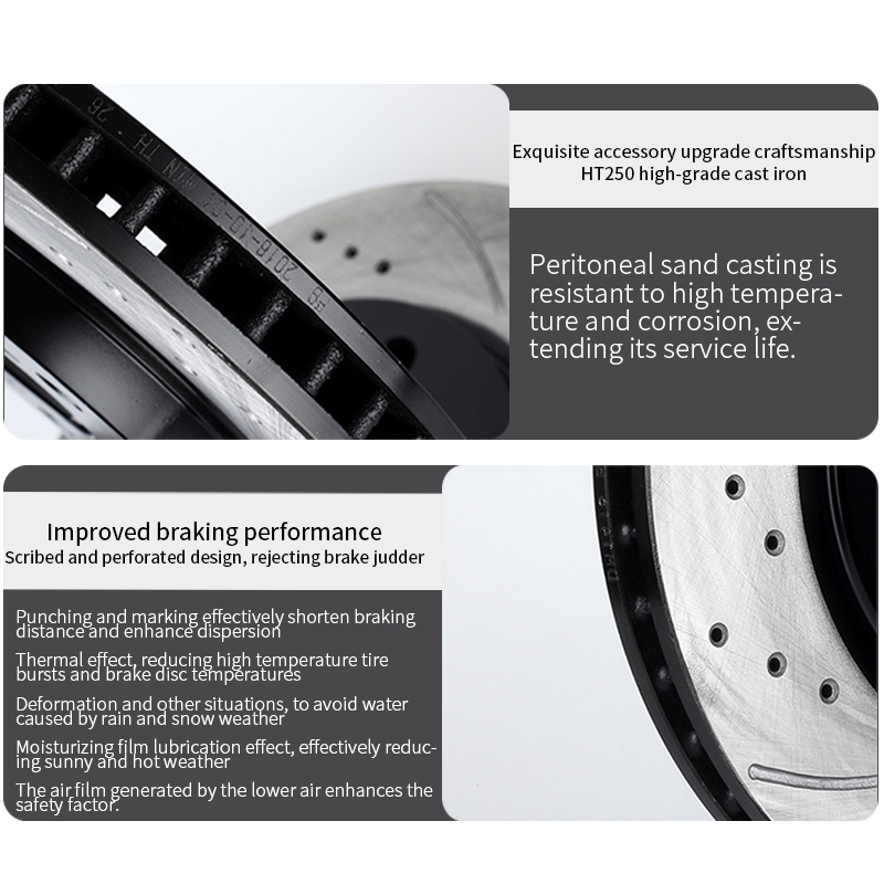 Noiseless Auto Disc Brake System Coating Geomet Automotive BRAKE ROTOR for Jac Sunray IEV7S J2 J5 J6 M1 Rein S1 S2 S3