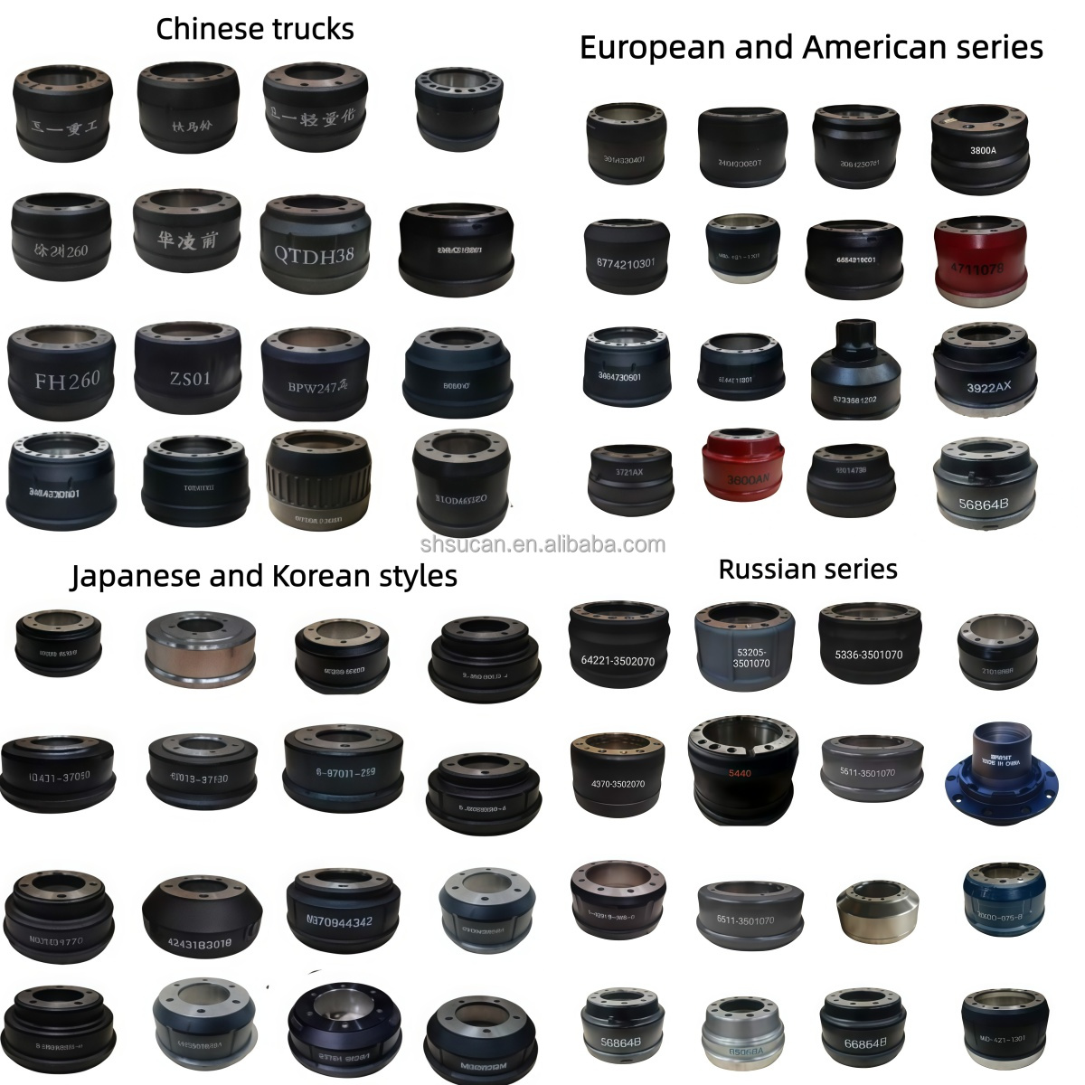 SUCAN Drum Brake 3600AX American-style Brake Drum, Truck Brake Drum, Brake Drum Hub, Trailer Brake Drum For Truck