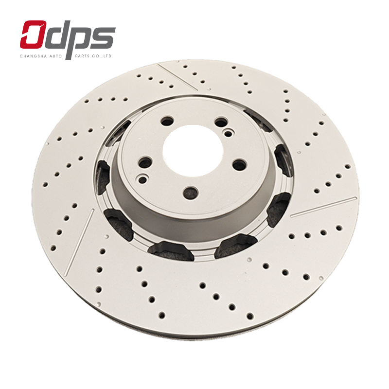 43512-0K090 Drilled And Slotted Ventilated Front Brake Disc/ Brake Rotor 319mm Shockproof No Dust And Durable For TOYOTA