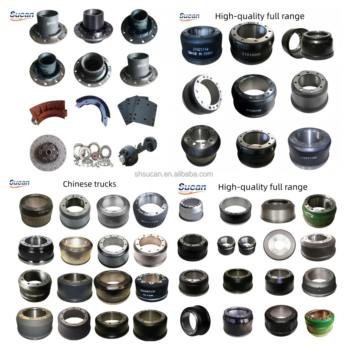 SUCAN Drum Brake 3600AX American-style Brake Drum, Truck Brake Drum, Brake Drum Hub, Trailer Brake Drum For Truck