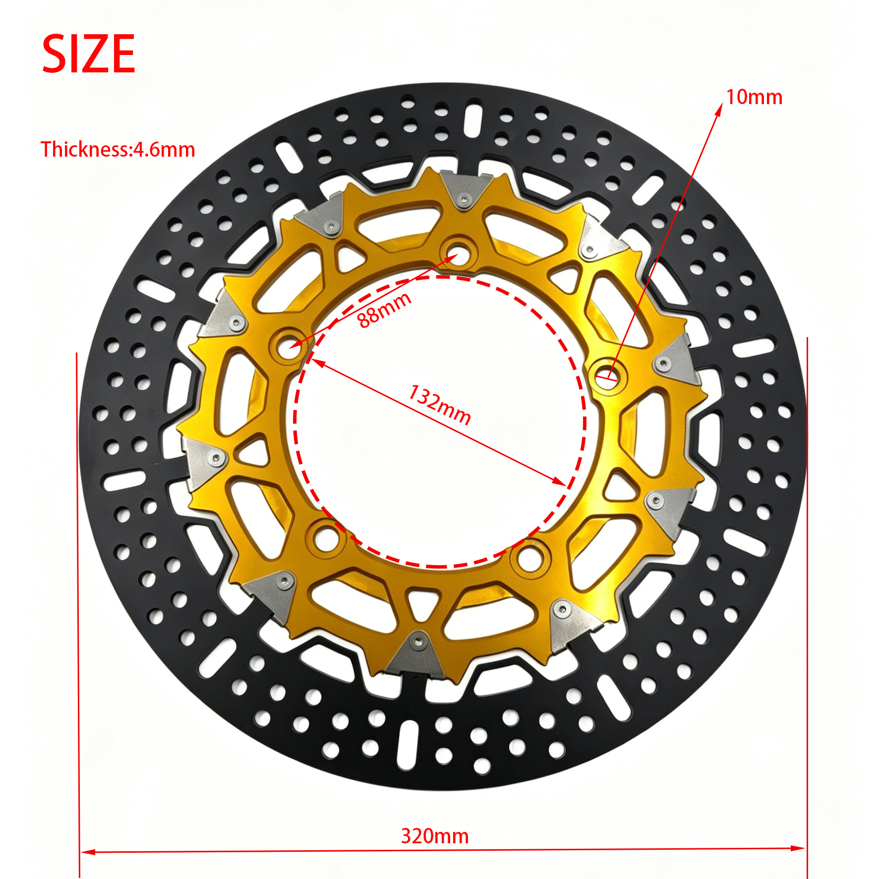 Factory Wholesale Color Coated Motorbike Brake Rotor Competitive Price Large Stock Fast Global Delivery Brake Disk