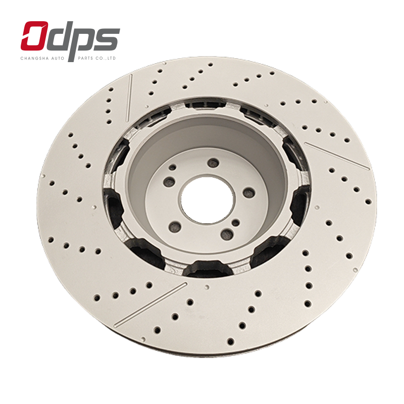 43512-0K090 Drilled And Slotted Ventilated Front Brake Disc/ Brake Rotor 319mm Shockproof No Dust And Durable For TOYOTA