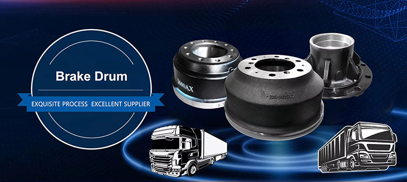 semi heavy duty truck front brake drum