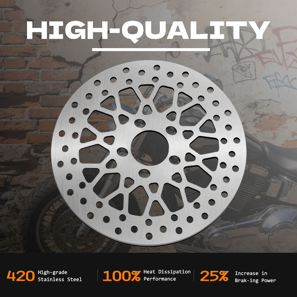 Factory Custom 11.8" Front/Rear for Brake Rotors 2 PCS Stainless Steel 420 New for Electra Glide Road Glide Road King Street