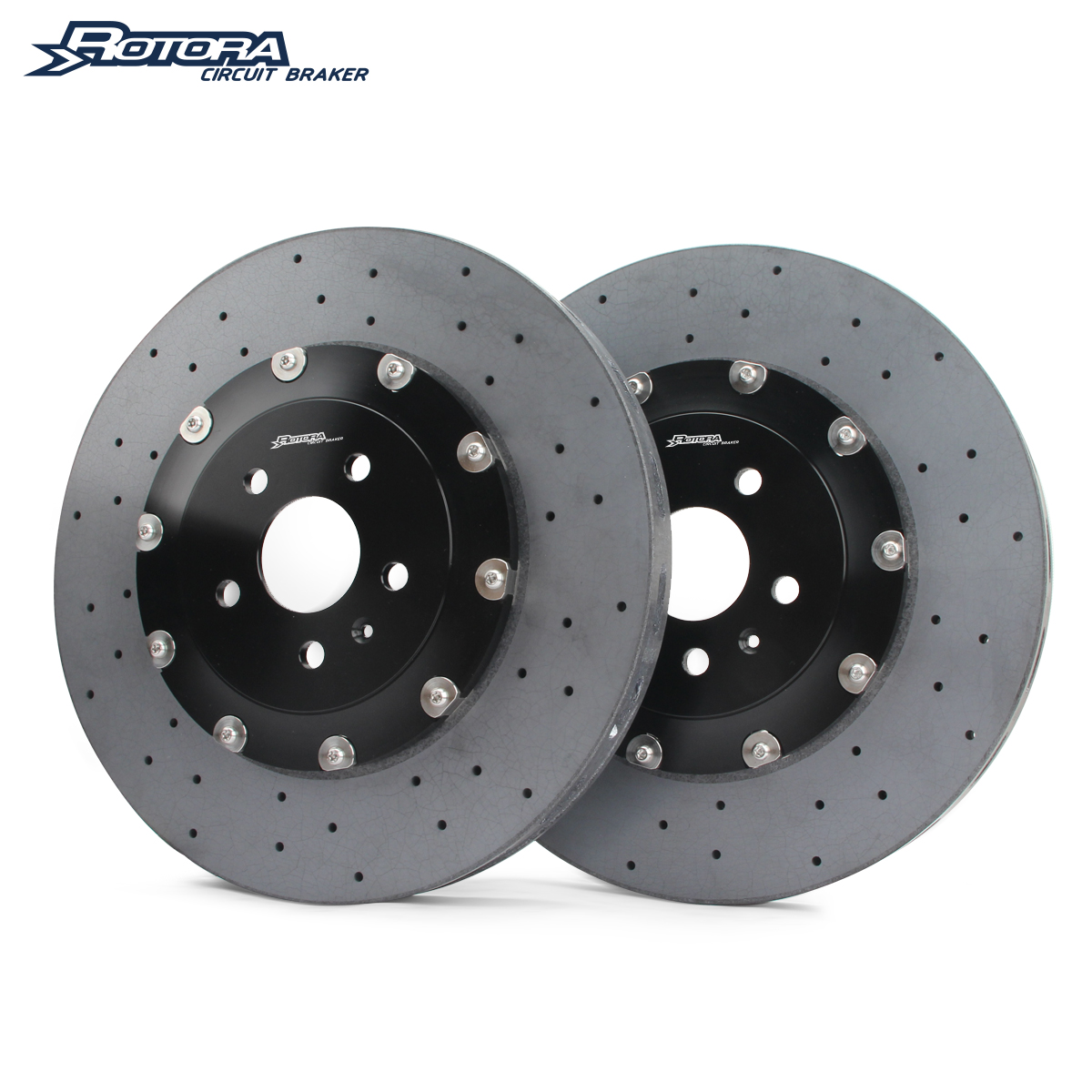 Durable Pro Carbon Fiber Ceramic Disc Brake Suitable for 4-6-8-10 Piston Factory Replacement for Buick Chevy GMC RAM Ford