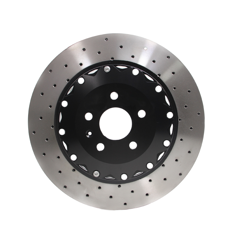 Disc Brake and Carbon Ceramic Brakes for Racing Brake Disc Professional Two Piece Drilled Brake Disc Rotor for High Performance