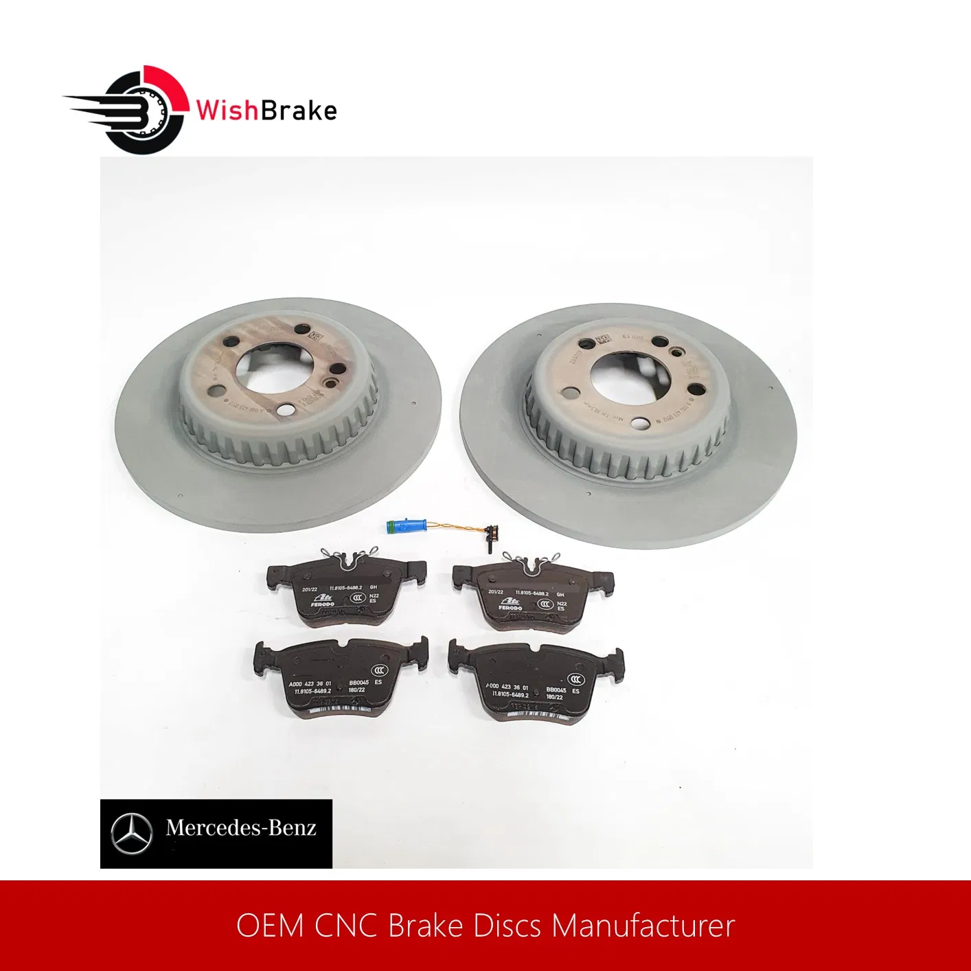 A0004218800 Brake Discs and Rotors - Lightweight with Drilled and Slotted Design