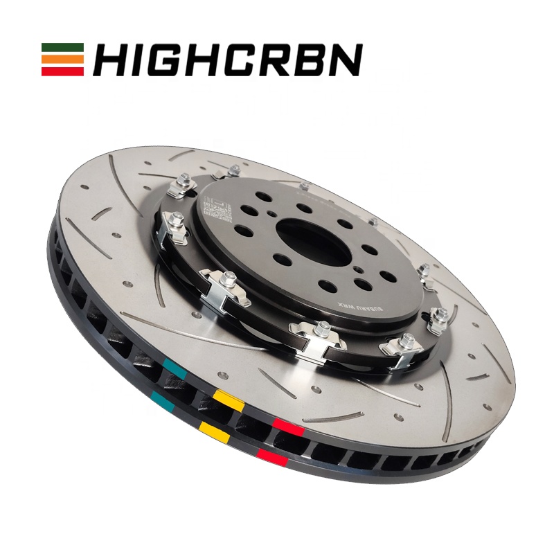 HIGHCRBN 374*36mm 2-piece Brake Disc Floating Front for BMW G05/06/07/12/14/30/32 OE#34116875283;34106875284