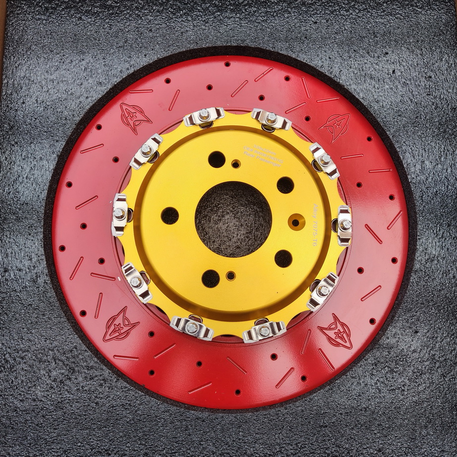 Excellent Performance Floating Brake Discs Brake Rotors Ventilated Drilled and Slotted for Jaguar