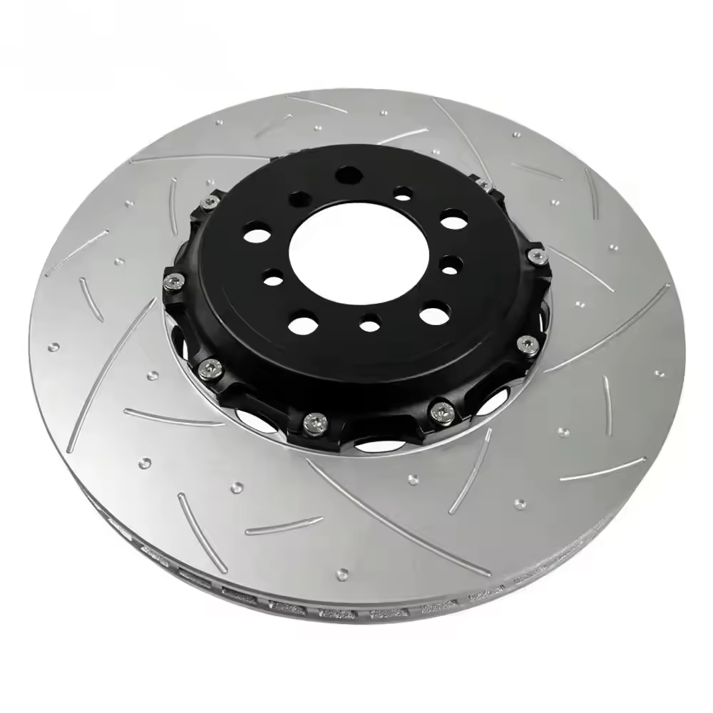 High-Performance 380mm Slotted Two-Piece Brake Discs, Direct Fit for Porsche 911 &amp; Mercedes-AMG Vehicles