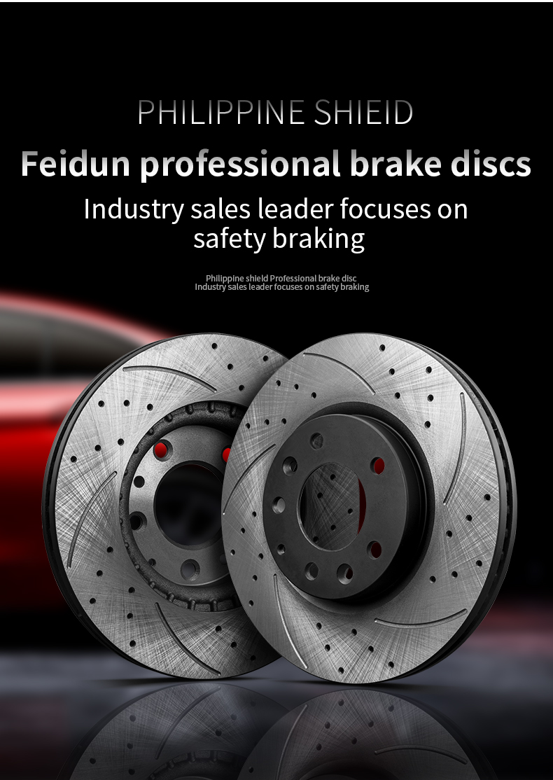 Noiseless Resolve Brake Shaking Auto Disc Brake System Coating Geomet Floating Car Disc Brake Rotor