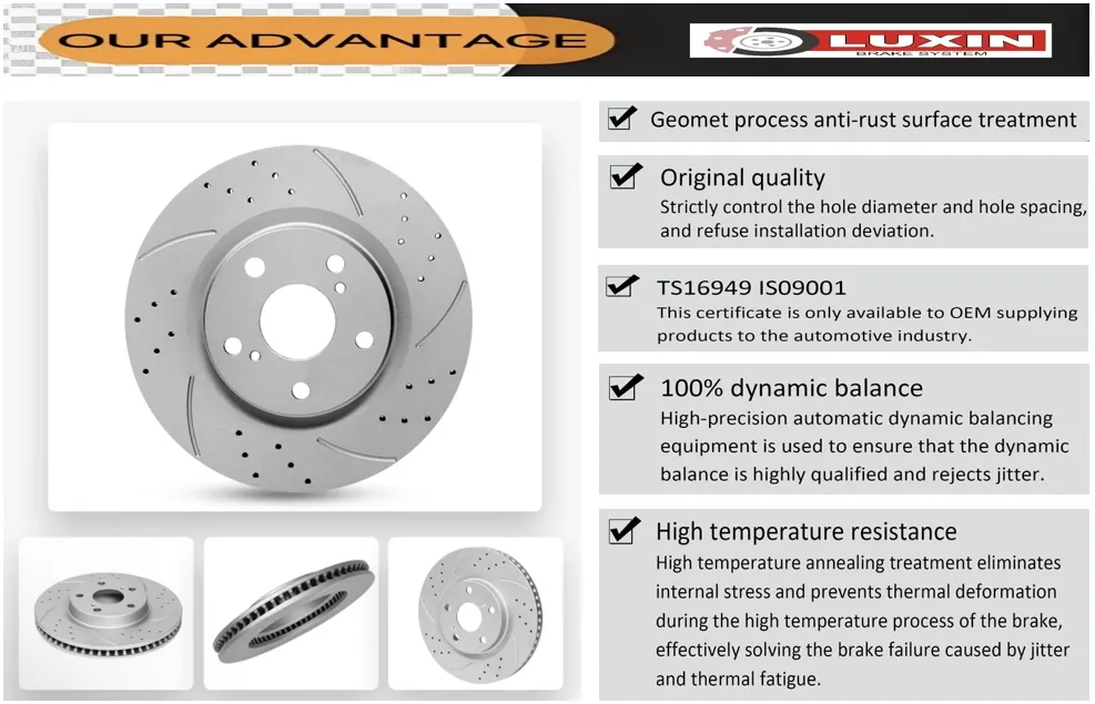 One-Piece Solid Brake Rotor for Ford Aftermarket
