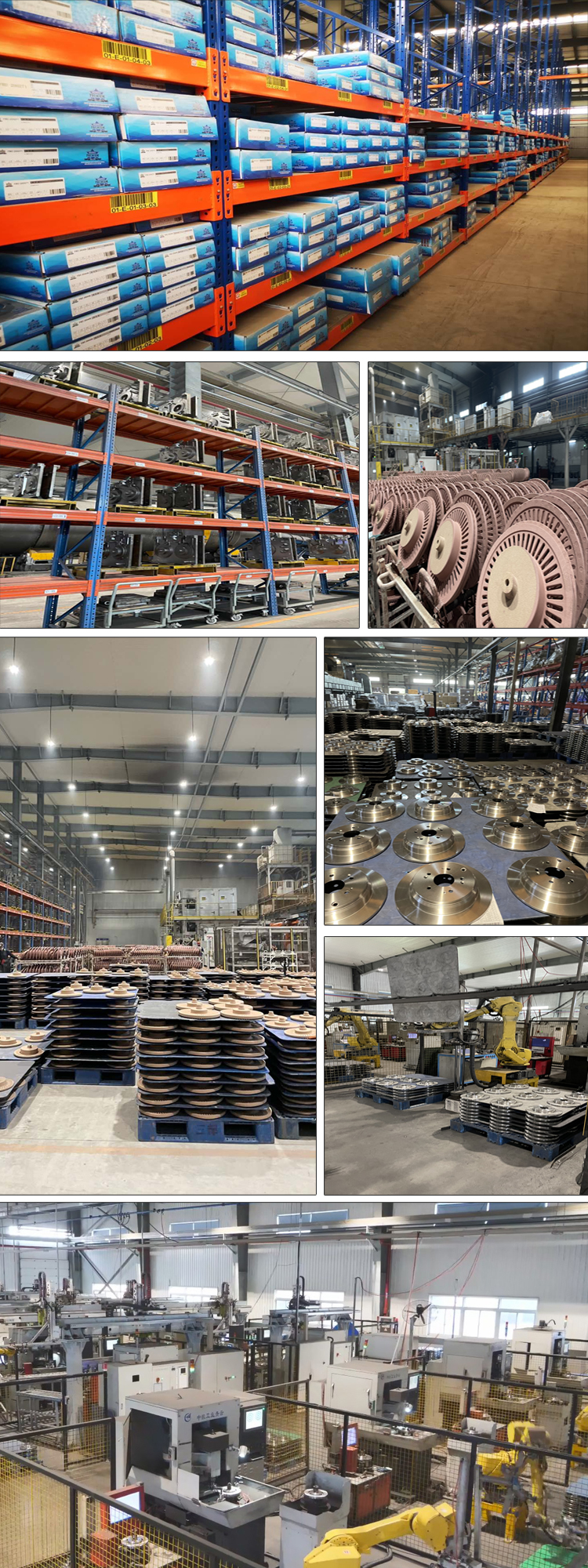 Wholesale Car Brake Spare Parts Geomet Coated Anticorrosion Brake Disc Rotor finished products display