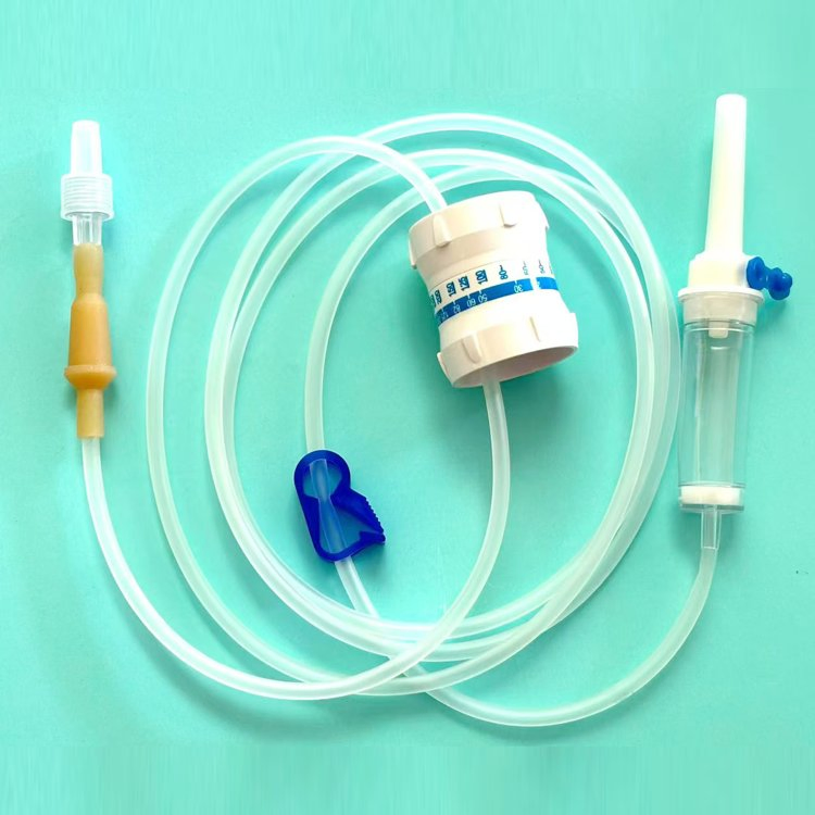 Conjunto de infusión regulador de flujo de extensión IV estéril desechable de precisión médica