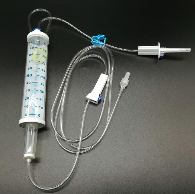 Conjunto de infusión intravenosa estéril desechable para goteo de fluidos intravenosos