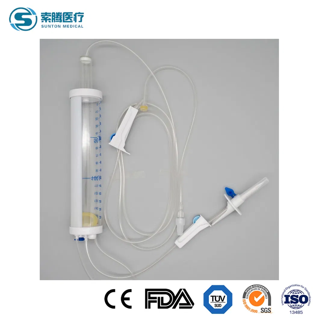 Conjunto de infusión Burette Pediátrico Sunton Fábrica de Conjuntos de Infusión de Burette Conjunto de Infusión IV Conjunto de Infusión Médica de Un Solo Uso Conjunto de Administración de Infusión Conjunto de Infusión