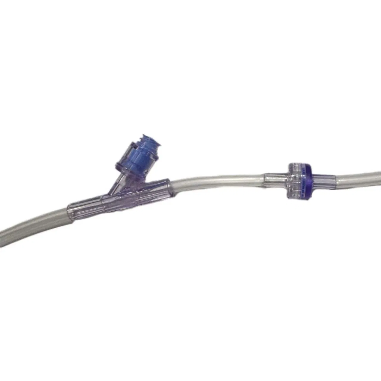 Juego de infusión desechable tipo Y con bloqueo Luer, pinza Robert y tubo de extensión