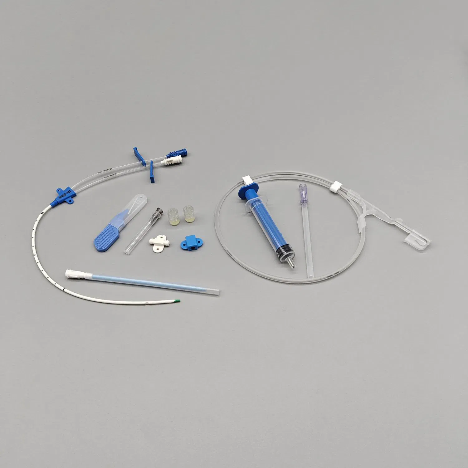 Kit de catéter venoso central de doble lumen de suministro médico con opciones de configuración múltiple