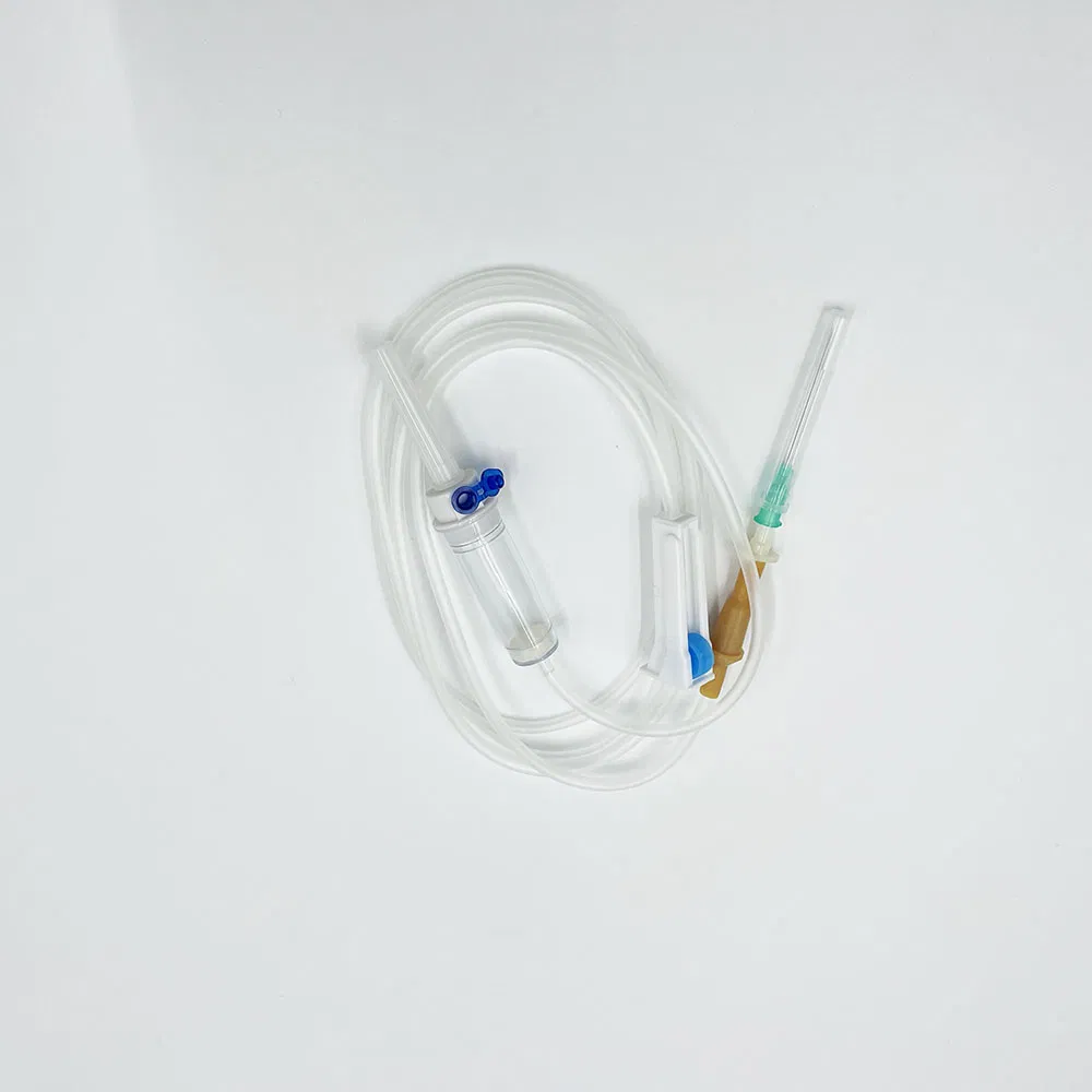 Juego de infusión médica desechable estéril de control de flujo de precisión con aprobación CE