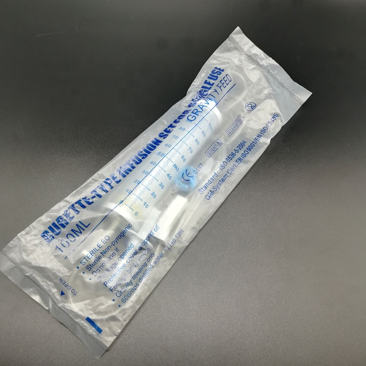 Juego de infusión tipo bureta médica desechable pediátrica con 100ml 150ml