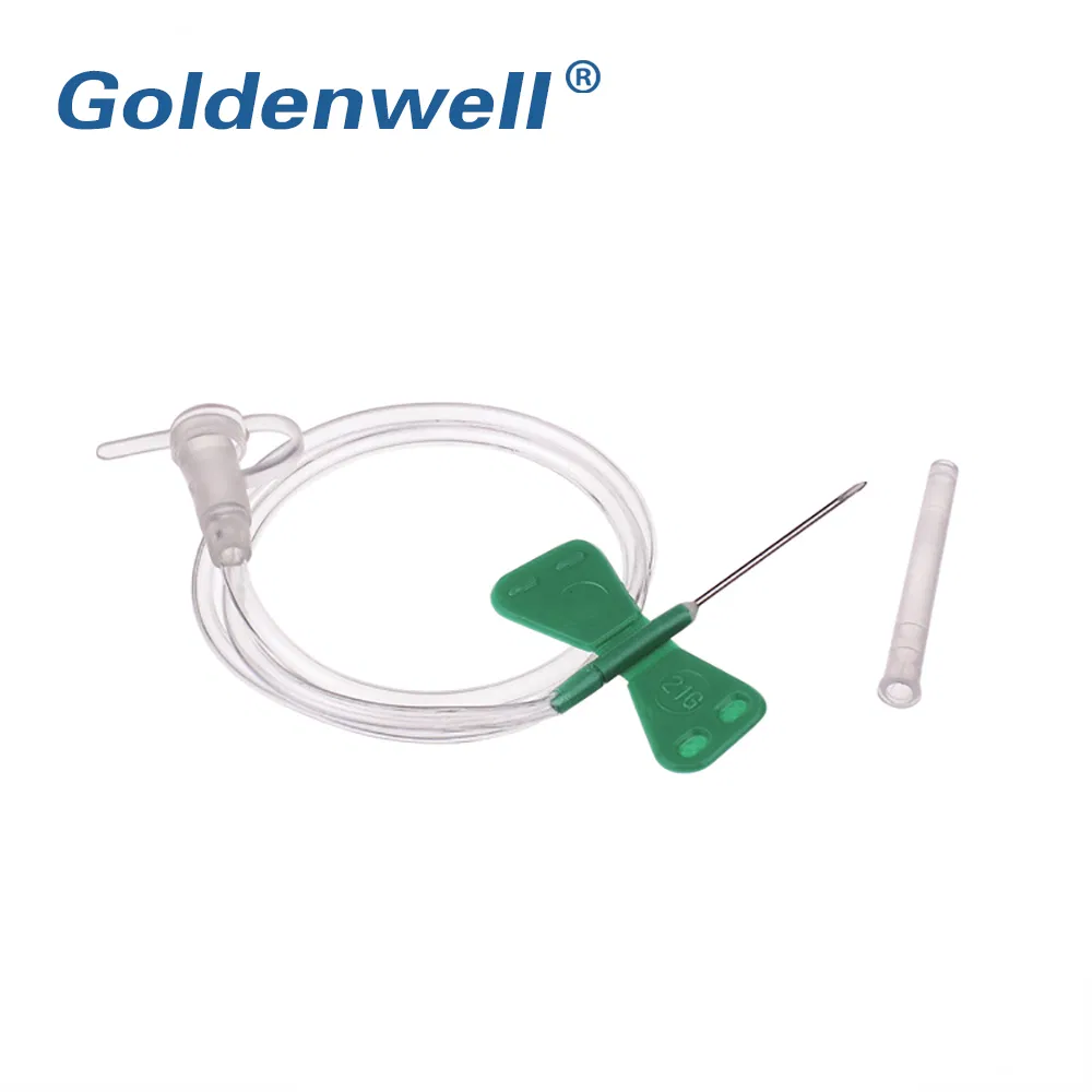 Conjunto de agujas mariposa desechables para venas del cuero cabelludo con CE/ISO
