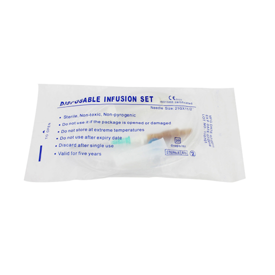 Conjunto de infusión intravenosa médico certificado CE/ISO premium para uso seguro