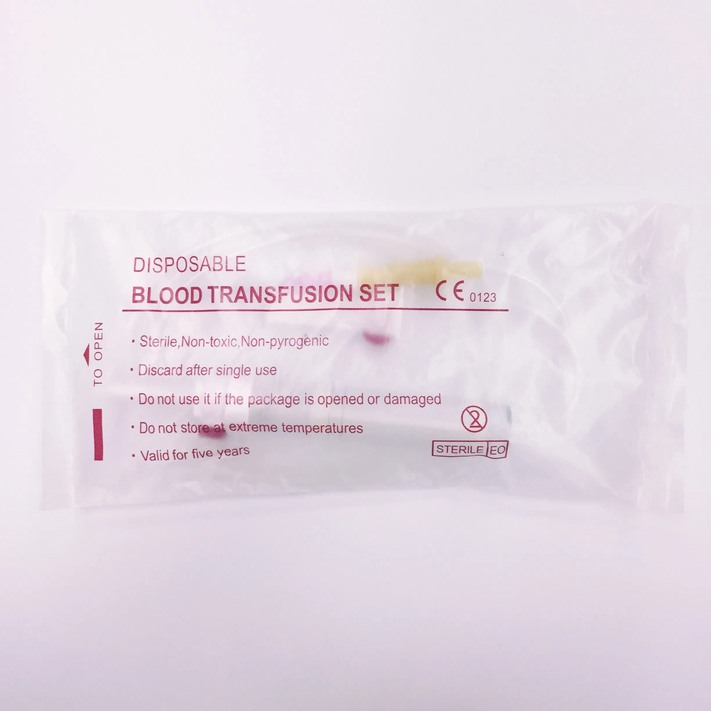 Juego de infusión de transfusión de sangre IV desechable con CE e ISO con filtro