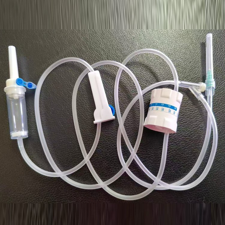 Conjunto de infusión regulador de flujo de extensión IV estéril desechable de precisión médica
