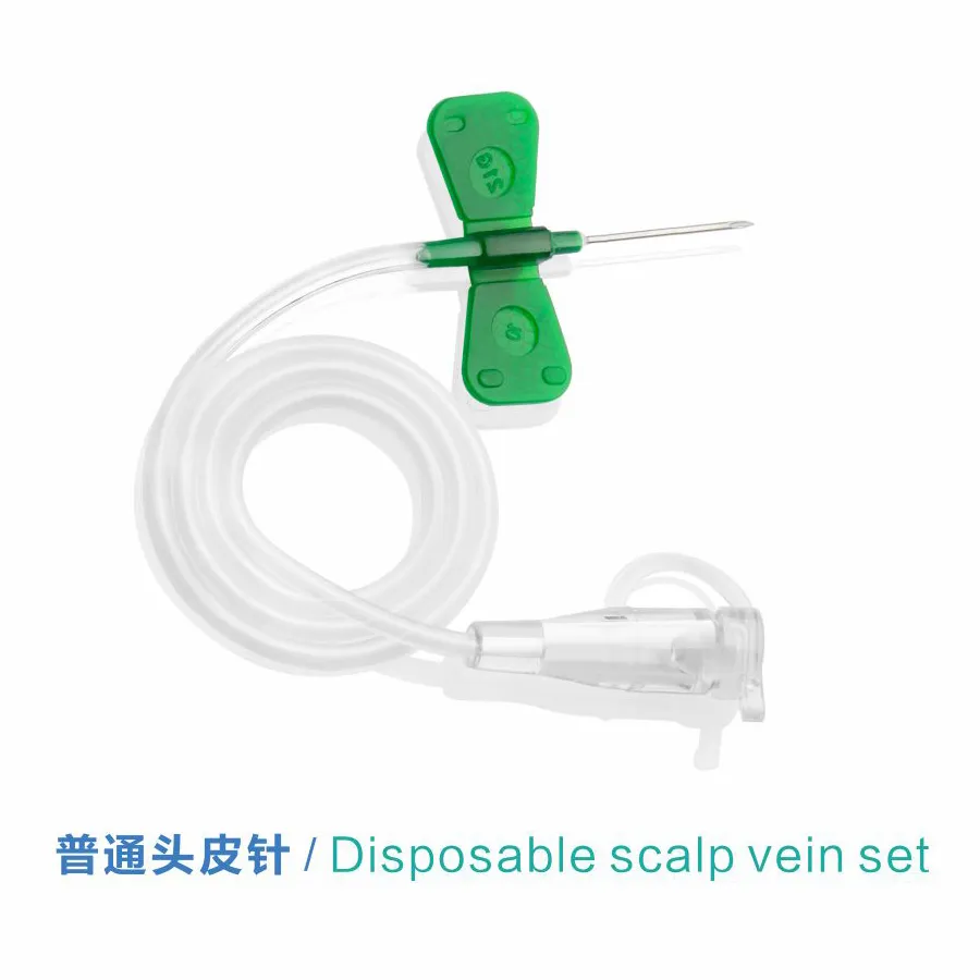Agujas mariposa desechables para infusión intravenosa, set de venas del cuero cabelludo