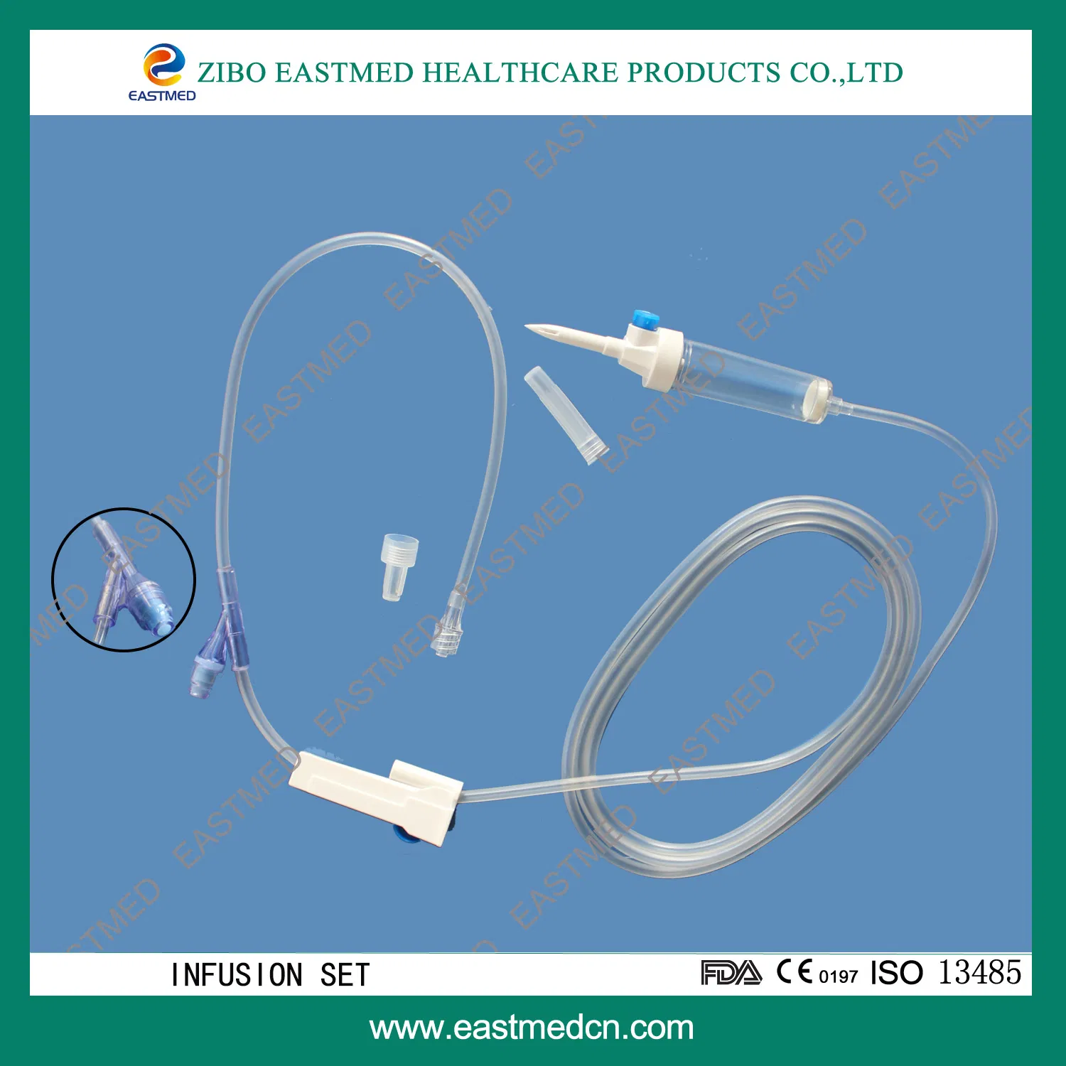 Medical PVC Infusion Set Single Use Safety Needle with Flow Regulator