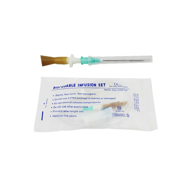 Conjunto de infusión intravenosa médico certificado CE/ISO premium para uso seguro