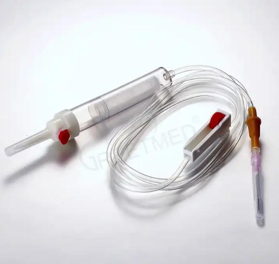 Conjuntos de infusión desechables oscuros servicio OEM intravenoso fluidos intravenosos EOS