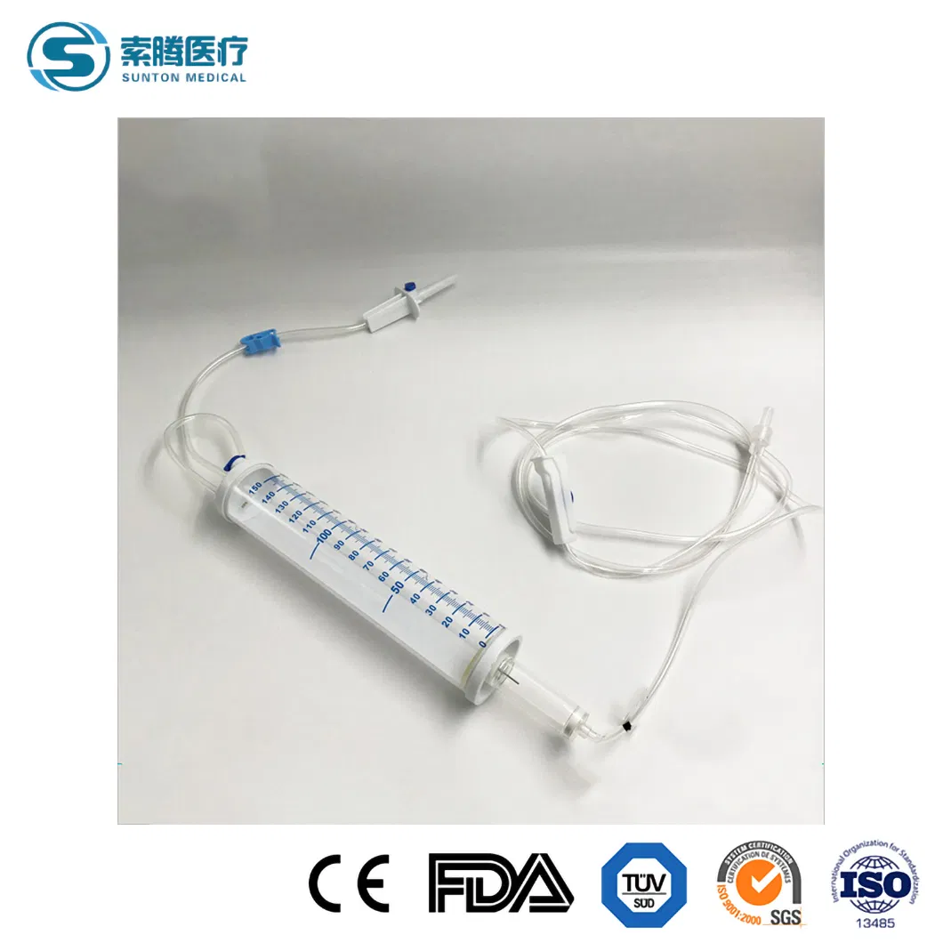 Conjunto de infusión Sunton Burette China Proveedor de conjunto de infusión IV Consumible médico desechable conjunto de infusión de titulación conjunto de infusión