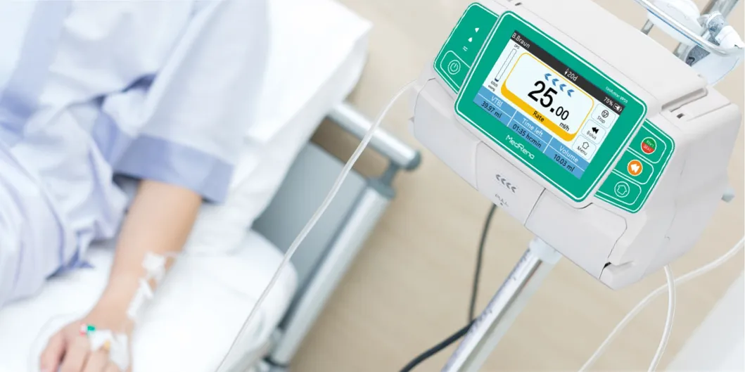 Bomba de infusión automática micro con pantalla táctil grande y alta precisión