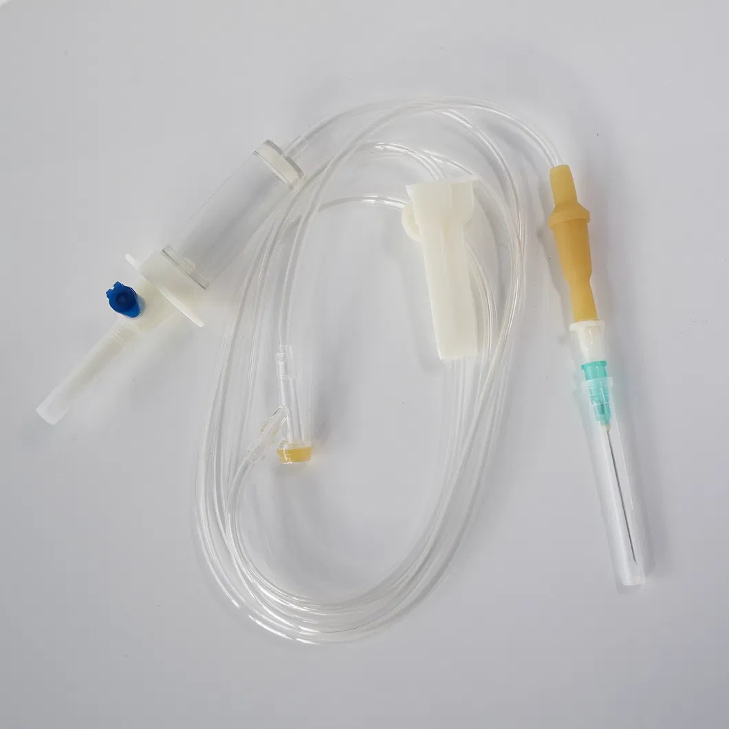 Juego de infusión médica estéril desechable con aguja