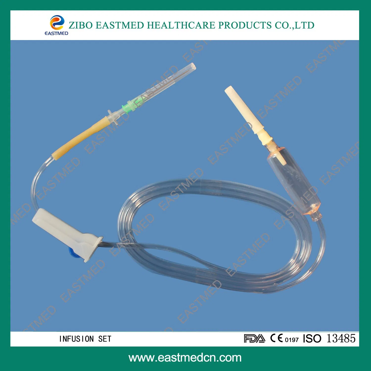 Single Use Light-Proof Medical Infusion Set with Attached Safety Needle